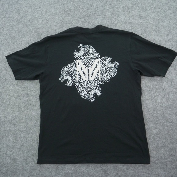 Marcell Von Berlin Other - Marcell Von Berlin Shirt Mens Medium Black Graphic Print Crew Short Sleeve New